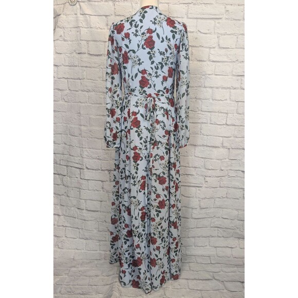 YUMI KIM Blue Juliette Fortune Teller Lined Maxi Wrap Dress Size Medium - Picture 3 of 9